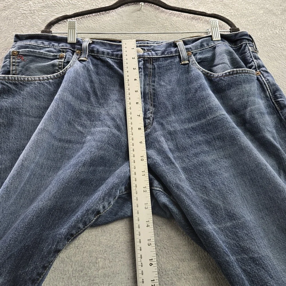 Polo Ralph Lauren Men Jeans 38X30 Blue Whisker Hampton Relaxed‎ Grunge 27